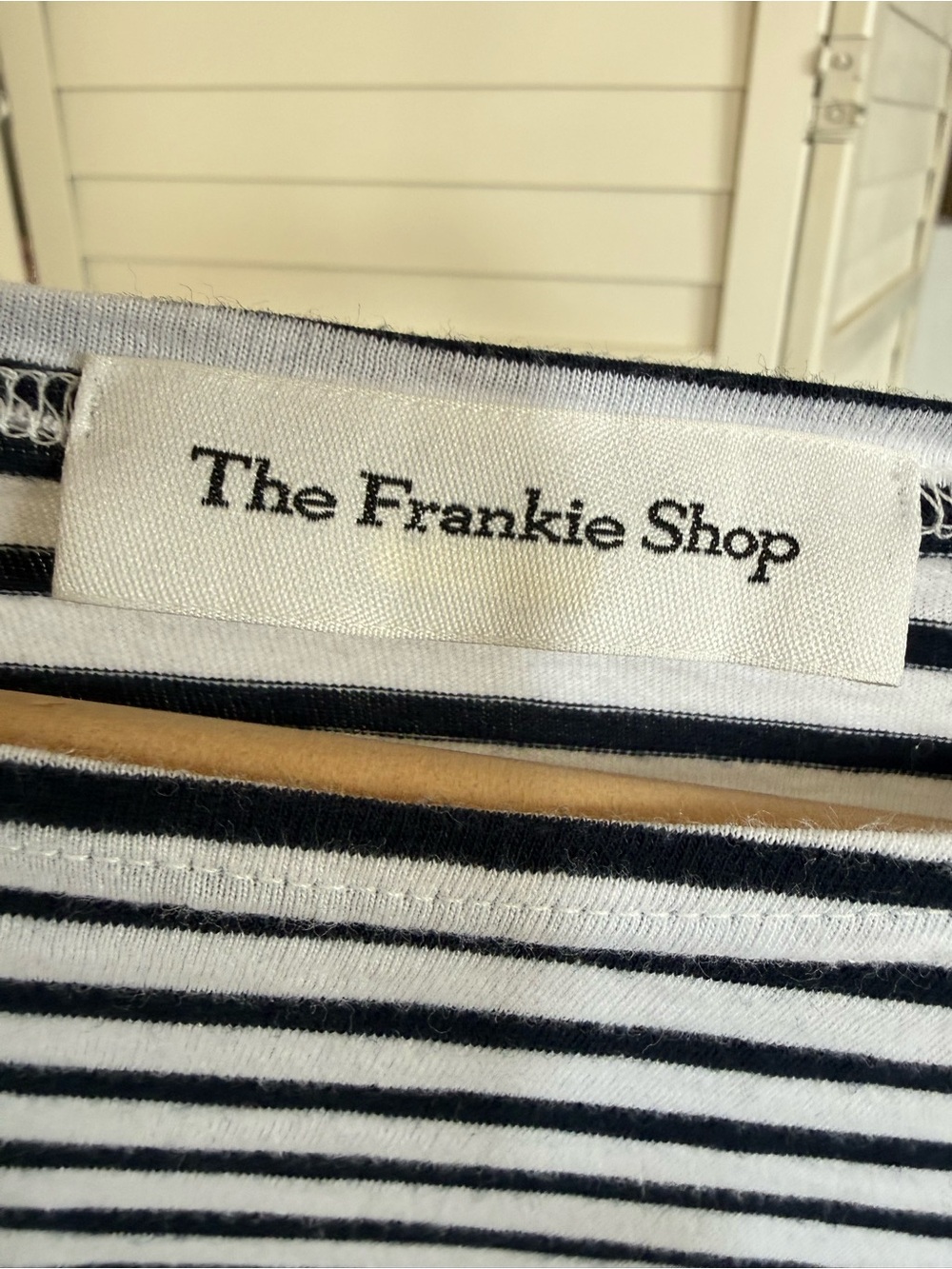 The Frankie Shop Tilla Striped Boatneck Cropped Long-Sleeve Top Tee Xs/S View 5